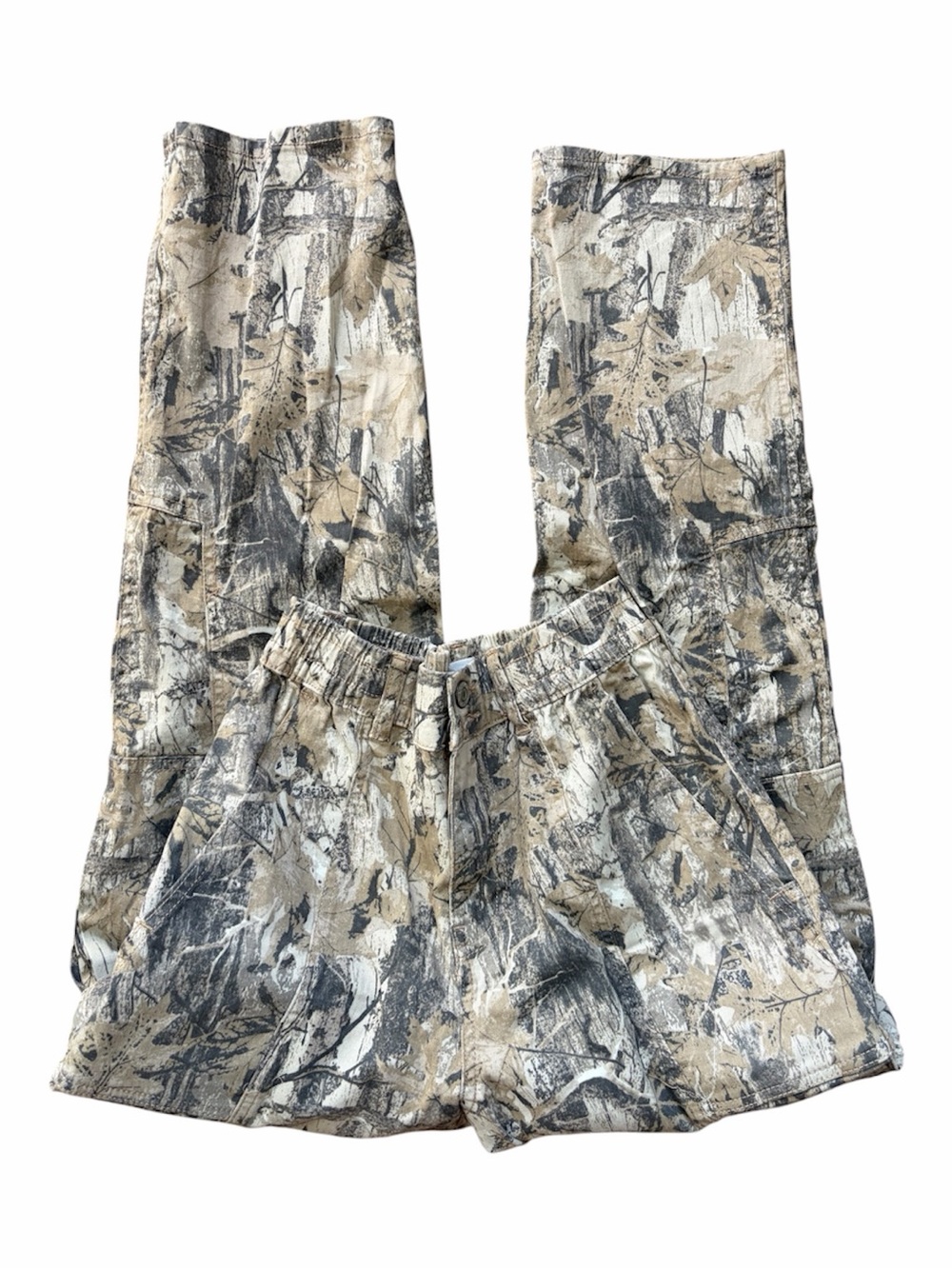 Bluenotes Camo Cargo Pants Woodland Camouflage Utility Straight Leg Gorpcore